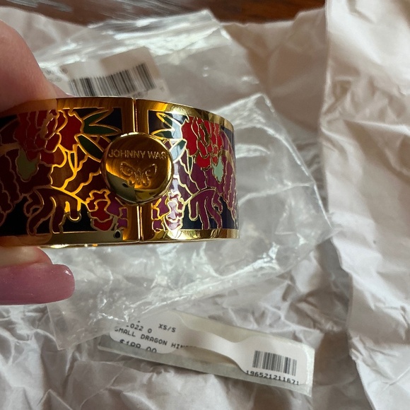 Johnny Was Dragon Hinged Bracelet in Multi sz XS/SM NWT - Picture 8 of 9
